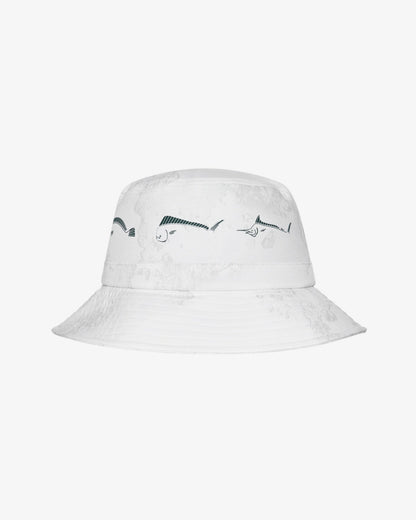 Malbon Golf And Tackle Bucket Hat - White Ripple