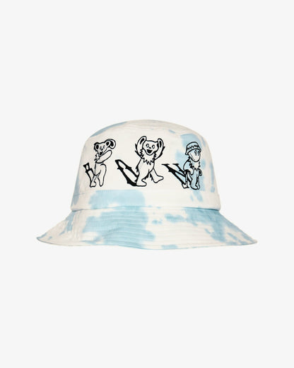 Malbon Grateful Dead Alphabet Bucket Hat - Light Blue
