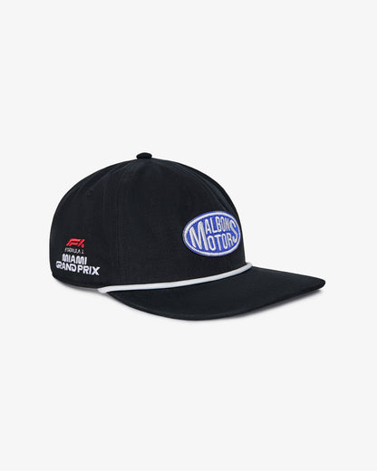 Malbon Grand Prix Speed Shop Rope Hat - Black