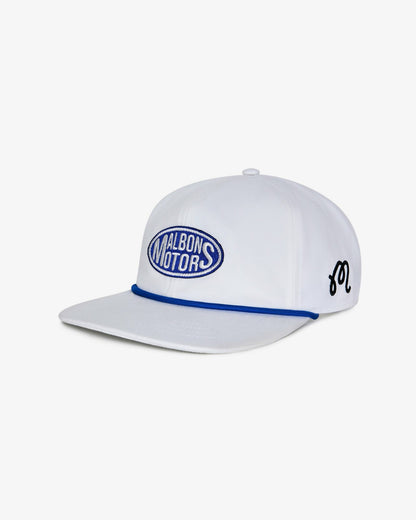 Malbon Grand Prix Speed Shop Rope Hat - White