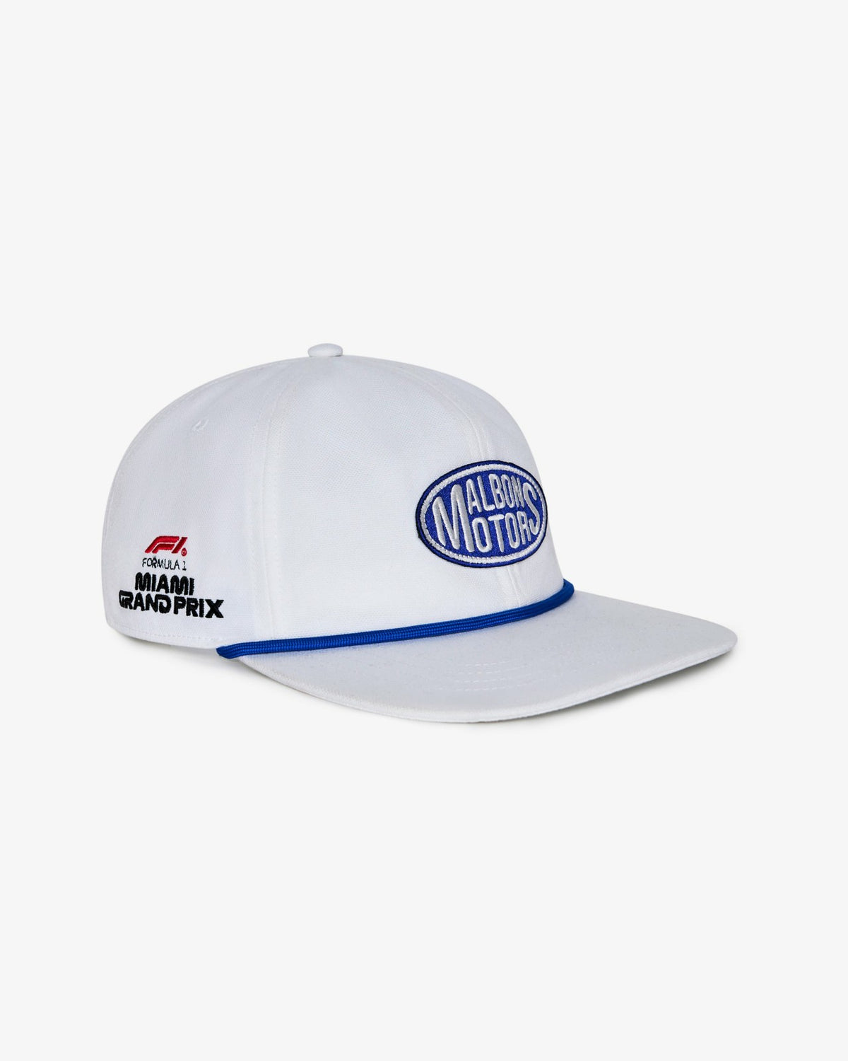 Malbon Grand Prix Speed Shop Rope Hat - White