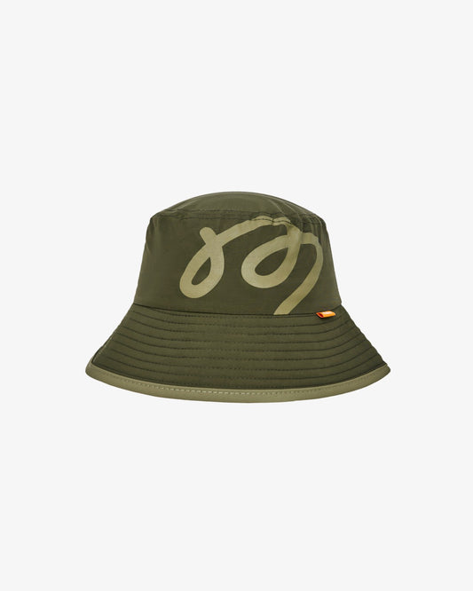 Malbon Ripstop Bucket Hat - Dark Olive