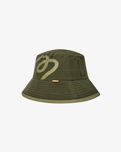 Malbon Ripstop Bucket Hat - Dark Olive