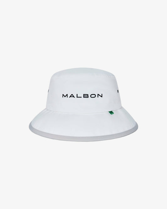 Malbon Performance Tech Bucket Hat - White