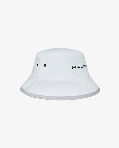 Malbon Performance Tech Bucket Hat - White