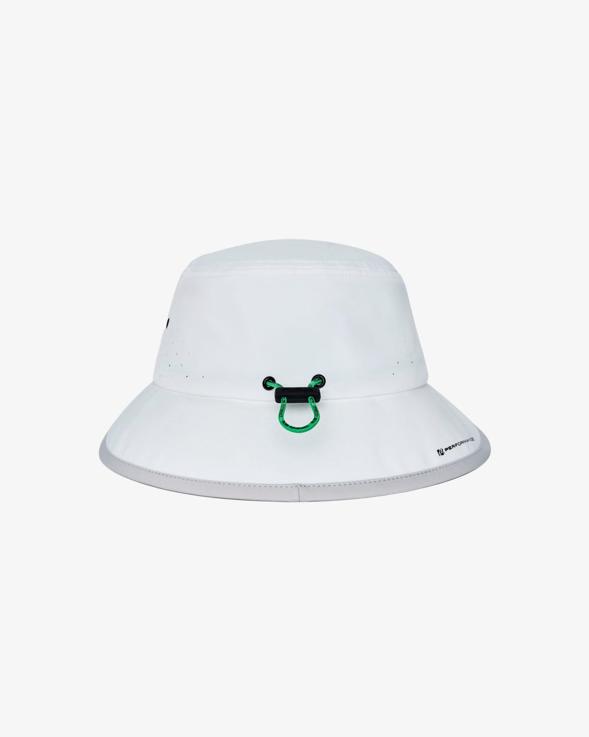 Malbon Performance Tech Bucket Hat - White