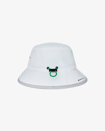 Malbon Performance Tech Bucket Hat - White