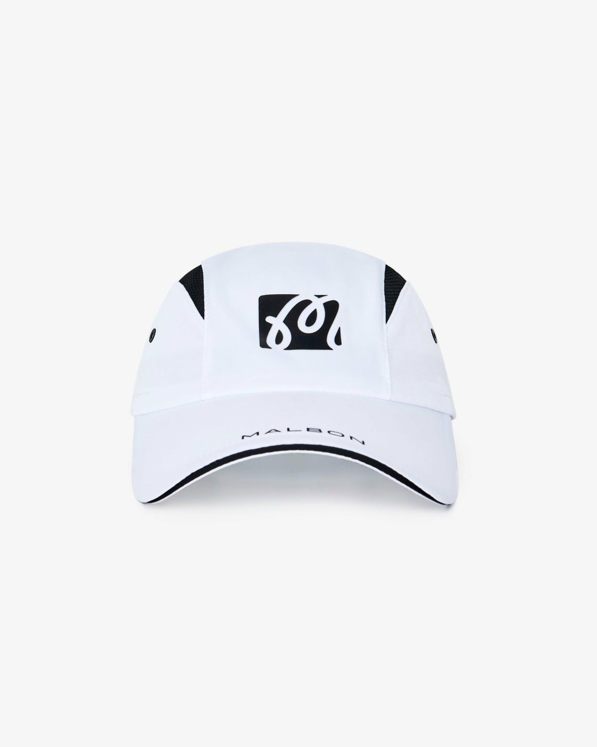 Malbon Performance Mesh Panel Bungee Hat - White / Silver