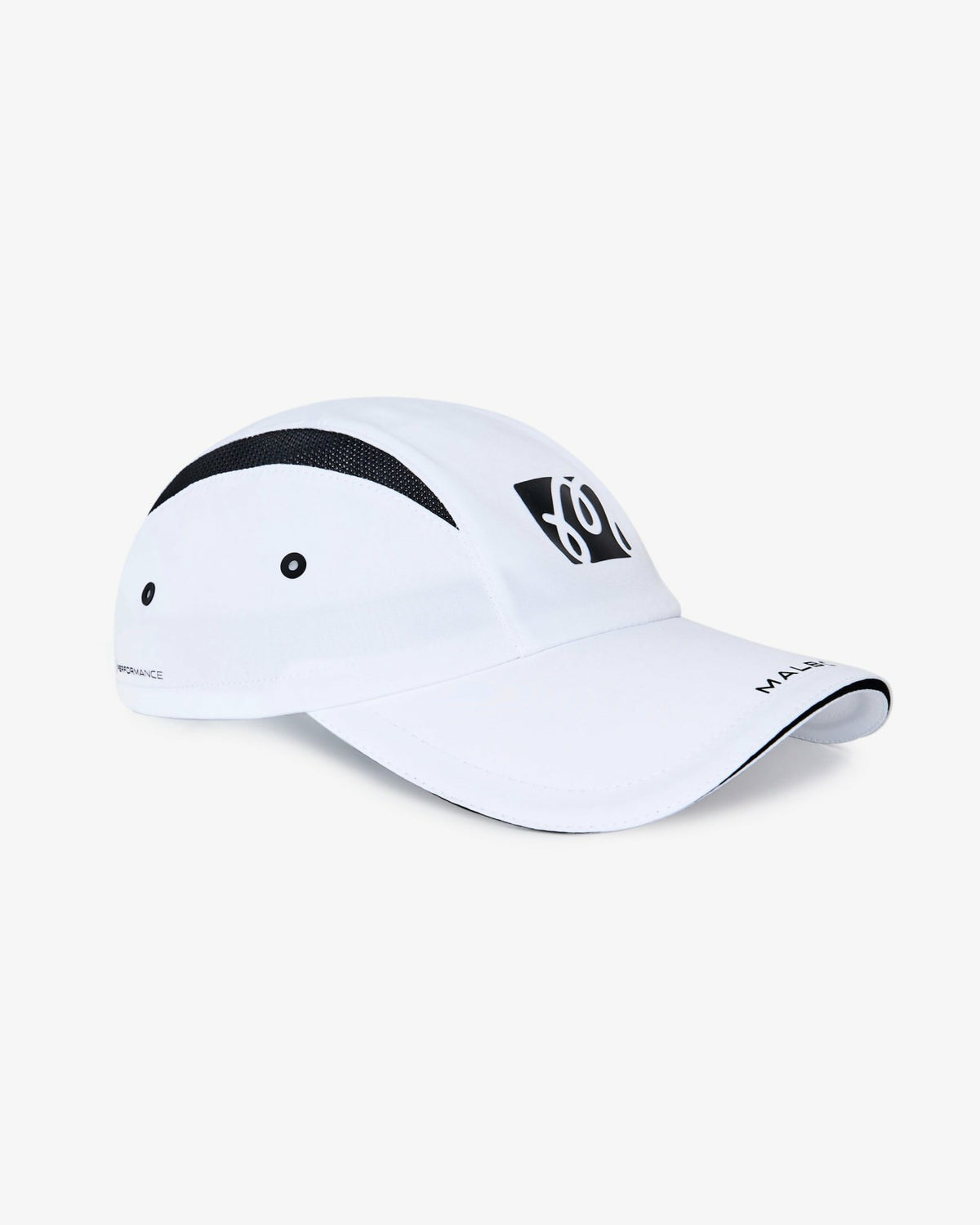 Malbon Performance Mesh Panel Bungee Hat - White / Silver