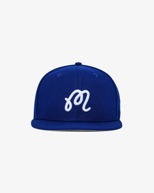 Malbon Malbon X New Era 59fifty M Script - Blue/White