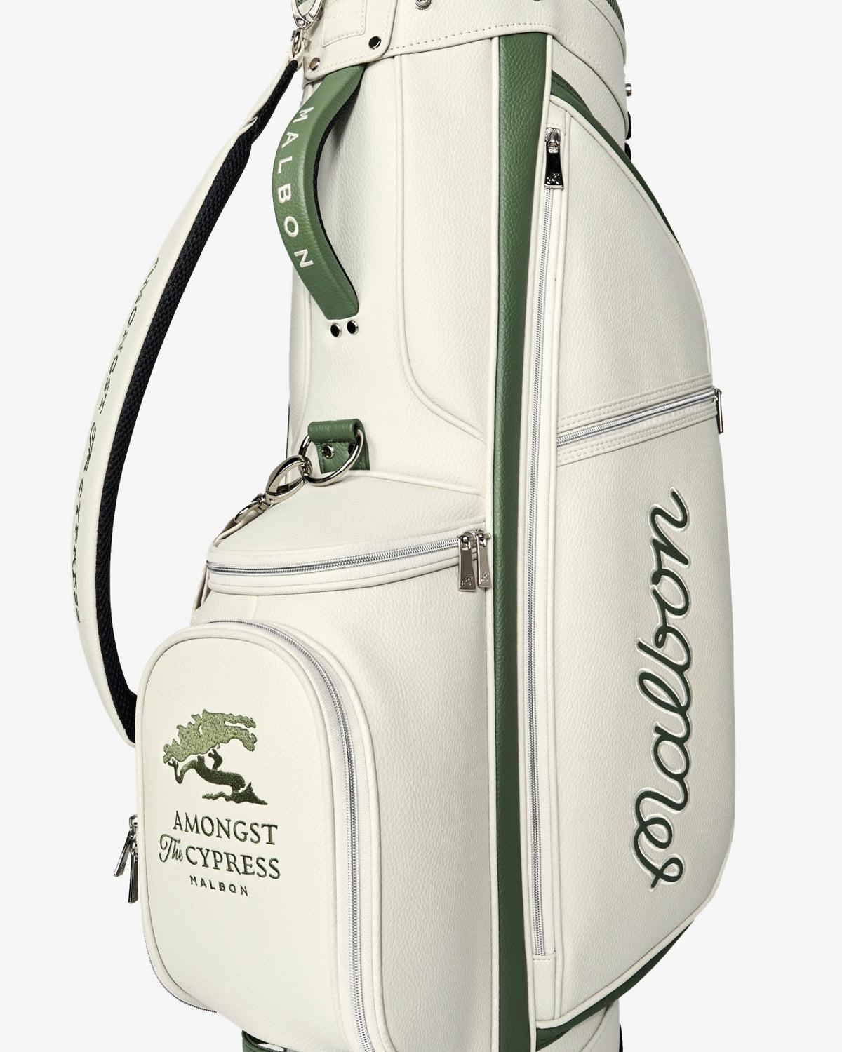 Malbon Amongst The Cypress Golf Stand Bag - Cream/Sage