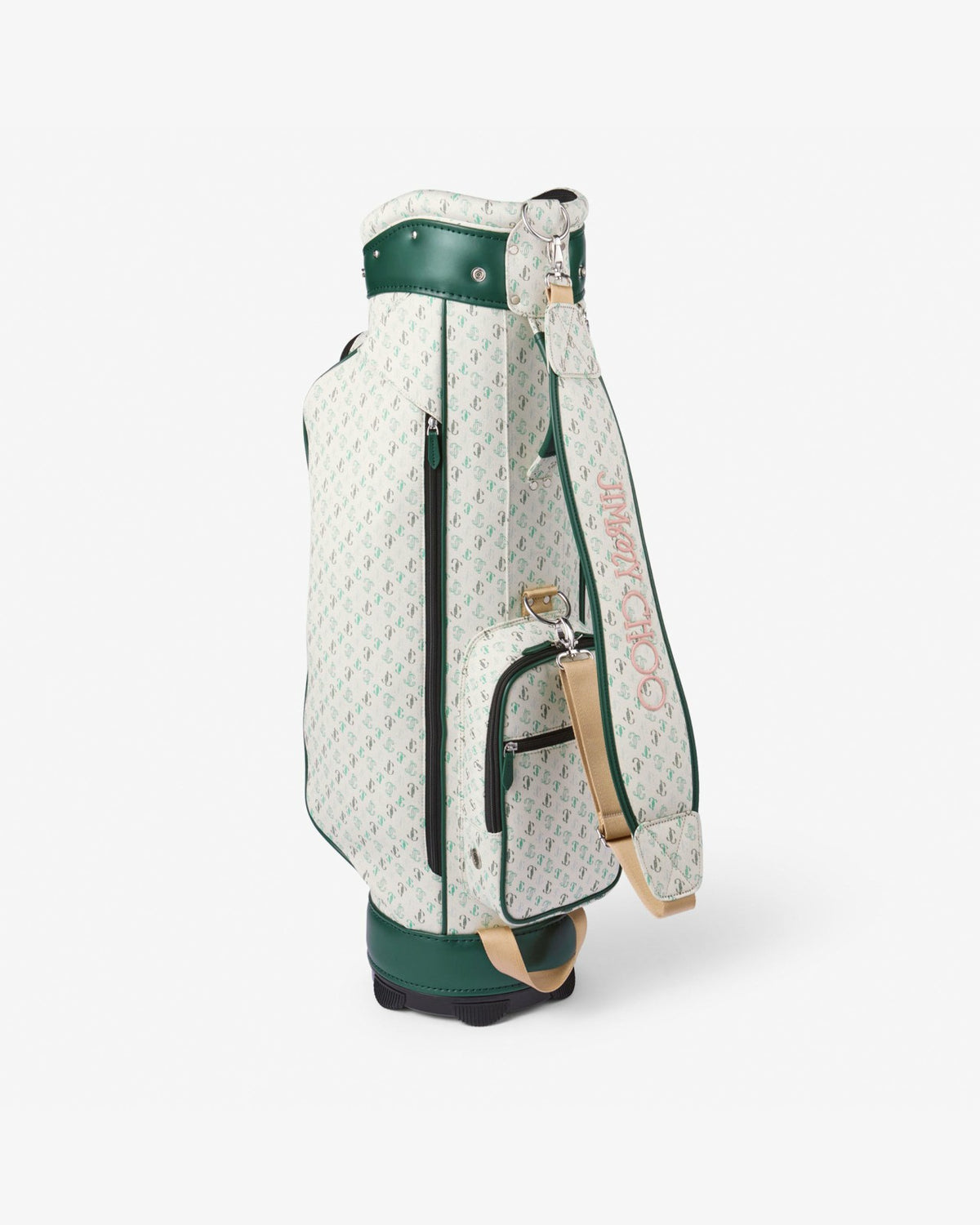 Malbon Jimmy Choo X Malbon Golf Bag - Latte/Malbon Green/Malbon Pink