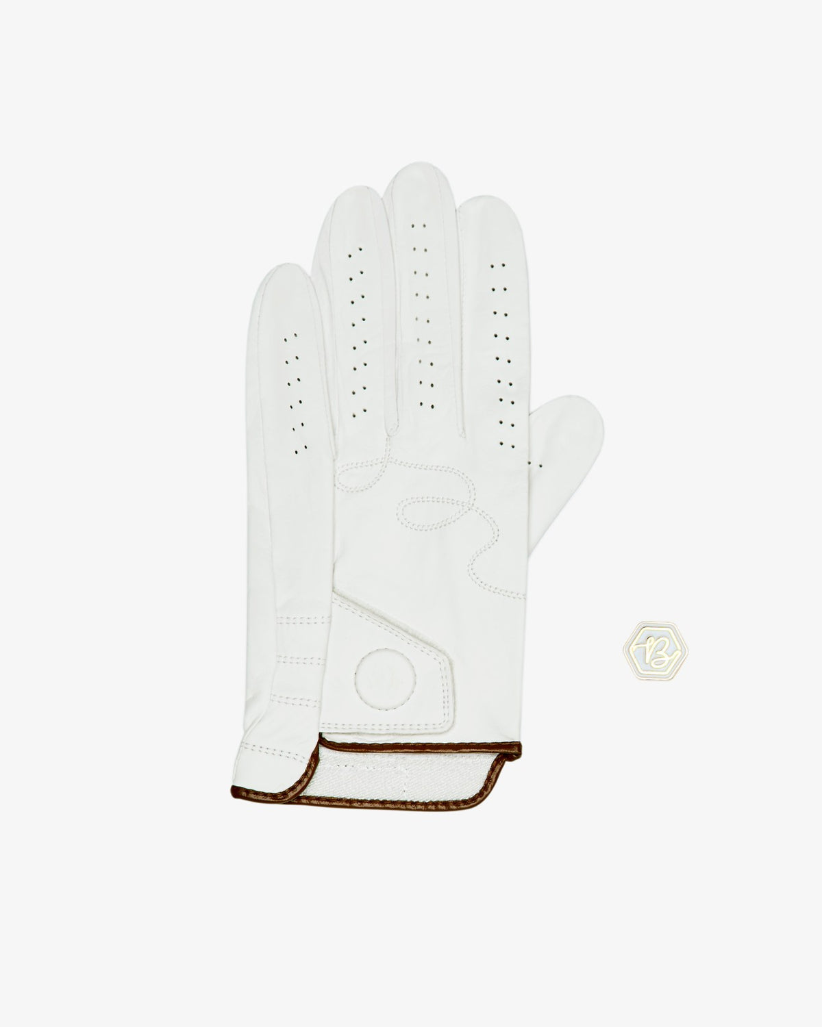 Malbon Bettinardi Golf Glove - Egret