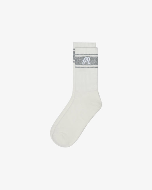 Malbon Haven Crew Sock - Ivory