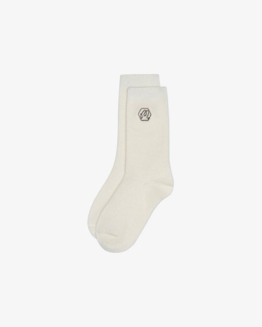 Malbon Bettinardi Cashmere Sock - Egret